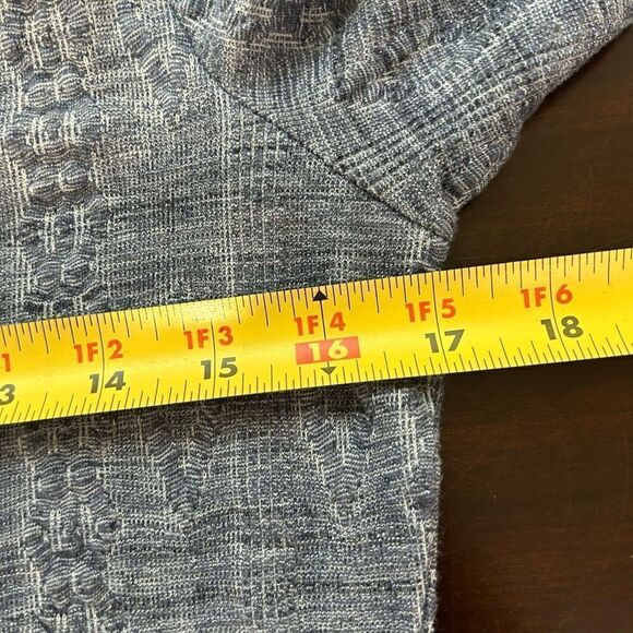 Saturday Sunday Anthropologie Blue Cowl Neck Knit Midi 3/4 Sleeve Dress Size S - Picture 10 of 12